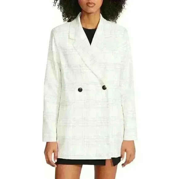 Steve Madden Jackets & Blazers - NEW! Steve Madden Women's M Nika Plaid Double Breasted Blazer NWT $99